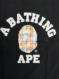 BAPE Bleached Checked College T-Shirt
