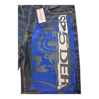 Sp5der Indigo Beluga Shorts