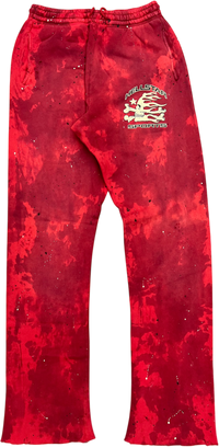 HELLSTAR SPORTS RED TYE-DYE SKULL SWEATPANTS - Court Side Gear & More