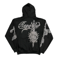 Revenge Bejeweled Zip Up Hoodie