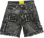 Godspeed Octagon Cargo Denim Shorts (Black) - Court Side Gear & More