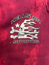 HELLSTAR SPORTS RED TYE-DYE SKULL SWEATPANTS - Court Side Gear & More