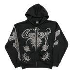 Revenge Bejeweled Zip Up Hoodie