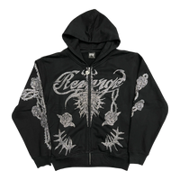 Revenge Bejeweled Zip Up Hoodie
