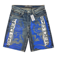 Sp5der Indigo Beluga Shorts