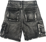 Godspeed Octagon Cargo Denim Shorts (Black) - Court Side Gear & More
