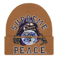 Supreme Peace Beanie Brown - Court Side Gear & More