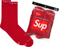 Supreme Hanes Socks (4 Pack) Red - Court Side Gear & More