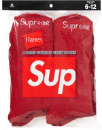 Supreme Hanes Socks (4 Pack) Red - Court Side Gear & More