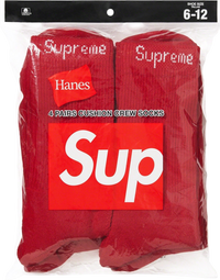 Supreme Hanes Socks (4 Pack) Red - Court Side Gear & More