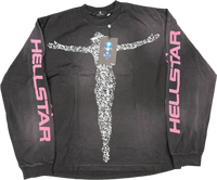 Hellstar Studios QR Code Christ Long Sleeve L/S T-Shirt - Court Side Gear & More