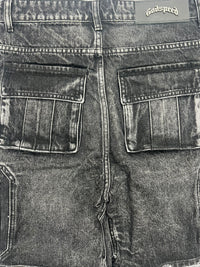 Godspeed Octagon Cargo Denim Shorts (Black) - Court Side Gear & More