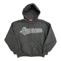 Supreme Quilted Zip Up Hoodie
