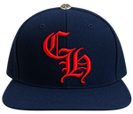 Chrome Hearts Navy & Red CH Logo Hat