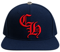 Chrome Hearts Navy & Red CH Logo Hat