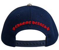 Chrome Hearts Navy & Red CH Logo Hat