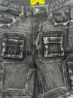 Godspeed Octagon Cargo Denim Shorts (Black) - Court Side Gear & More