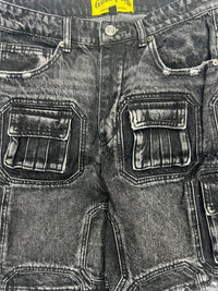 Godspeed Octagon Cargo Denim Shorts (Black) - Court Side Gear & More
