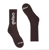 Godspeed New Age Logo Socks-Brown