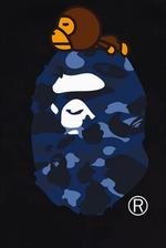 Bape Color Camo Milo On Big Ape Tee - Court Side Gear & More