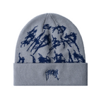 REVENGE X DISTORTION BEANIE GREY/BLUE - Court Side Gear & More