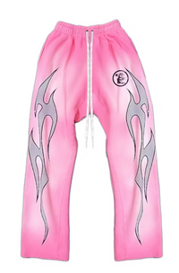 HELLSTAR PINK FLAME SWEATPANTS