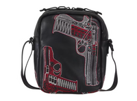 Supreme Guns Embroidered Leather Shoulder Bag