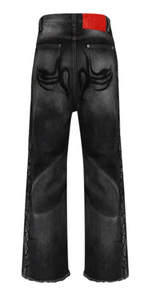 Hellstar Raw Edge Airbrushed Jeans