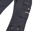 Godspeed Rockstar Flare Cargo Raw Denim Pant(Blue)