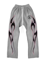 Hellstar Grey Future Flame Sweatpants