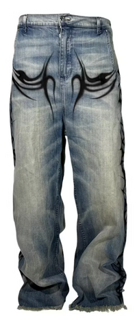 Hellstar Raw Edge Airbrushed Jeans