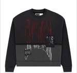 SP5DER DIFFUSED COLLEGIATE CREWNECK