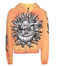 Hellstar Sun Zip-Up Hoodie
