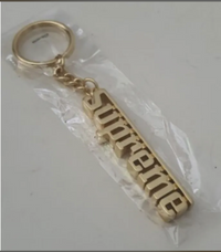 Supreme Gold Metal Logo Keychain FW16