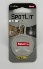 Supreme x NiteIze SpotLit Box Logo LED Light Carabiner Keychain (SS19) Rare