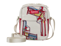 Supreme Guns Embroidered Leather Shoulder Bag