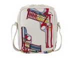 Supreme Guns Embroidered Leather Shoulder Bag